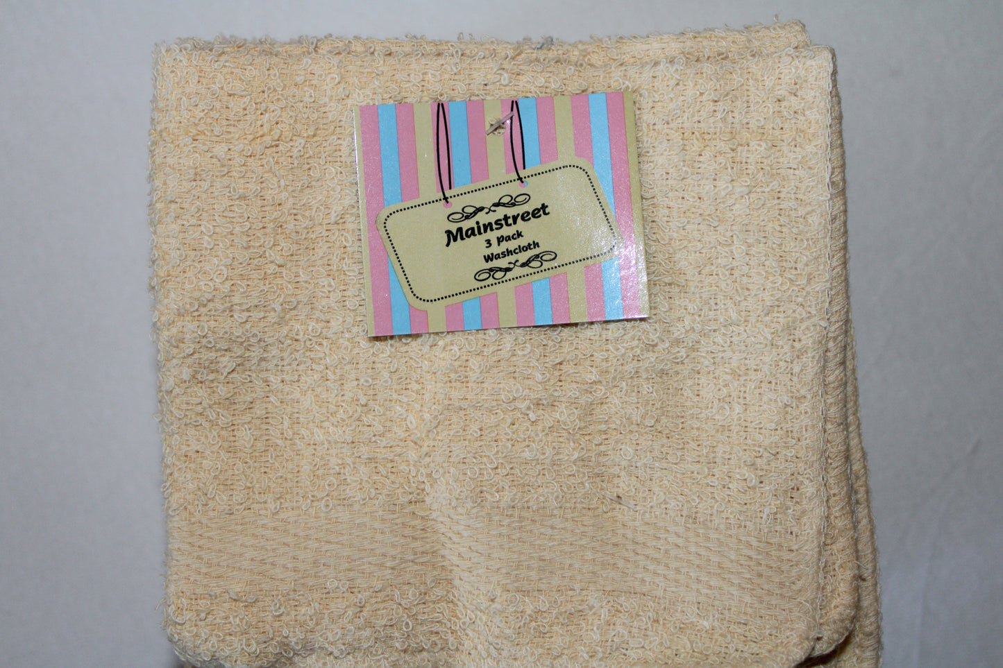 3 Pack Wash Clothes Pastel Colors 12”x12” 100% Cotton, Very Thick and Super Soft