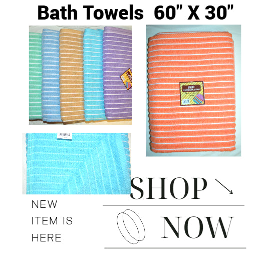 Luxury Bath Towel Available Six Different Colors 60" X 30" Super Soft Absorbent