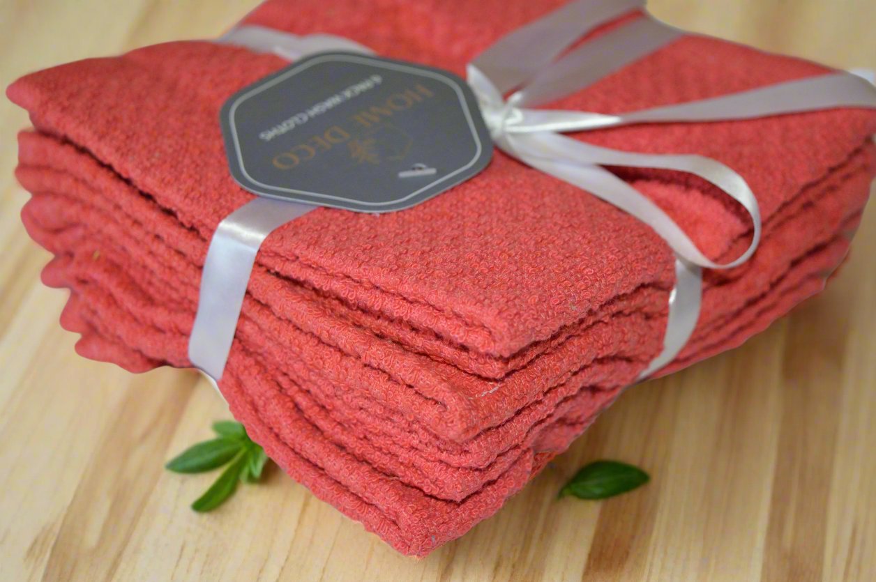 Washcloth Set 6 Pack 12”x12” One Color Per Pack, Super Thick, Durable