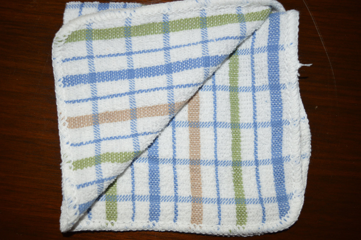 Dish Cloths 6-Pack 12 x 12 inches 100% Cotton, Reinforced Edges, Thick and Absorbent