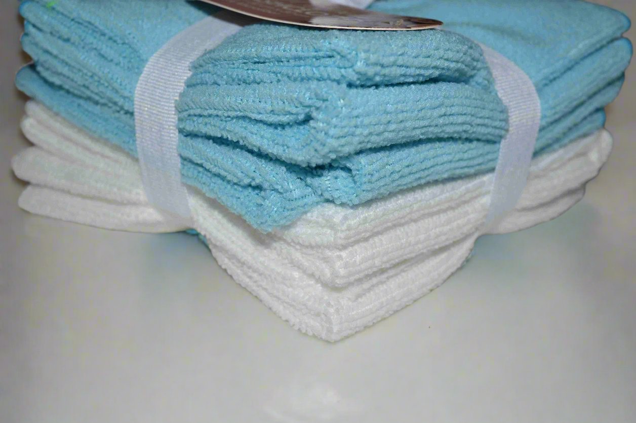 100% Microfiber 8 Pack  Washcloth 12”X 12” Super Soft and Absorbent, Super Thick