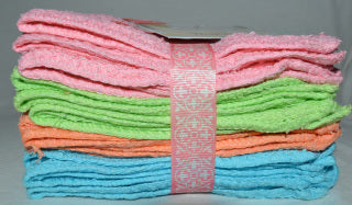 11 Pack Wash Clothes Mixed Pastel Colors 12”x12” 100% Cotton , Very Thick And Super Soft