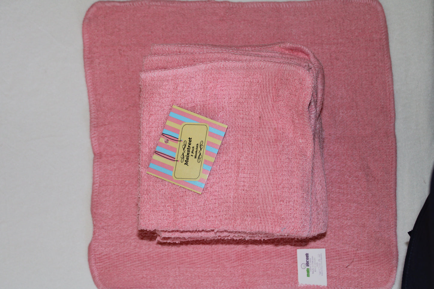 3 Pack Wash Clothes Pastel Colors 12”x12” 100% Cotton, Very Thick and Super Soft