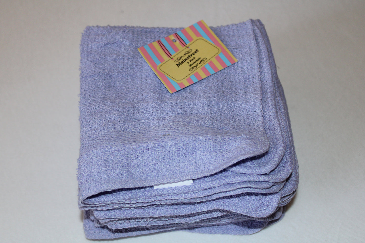 3 Pack Wash Clothes Pastel Colors 12”x12” 100% Cotton, Very Thick and Super Soft