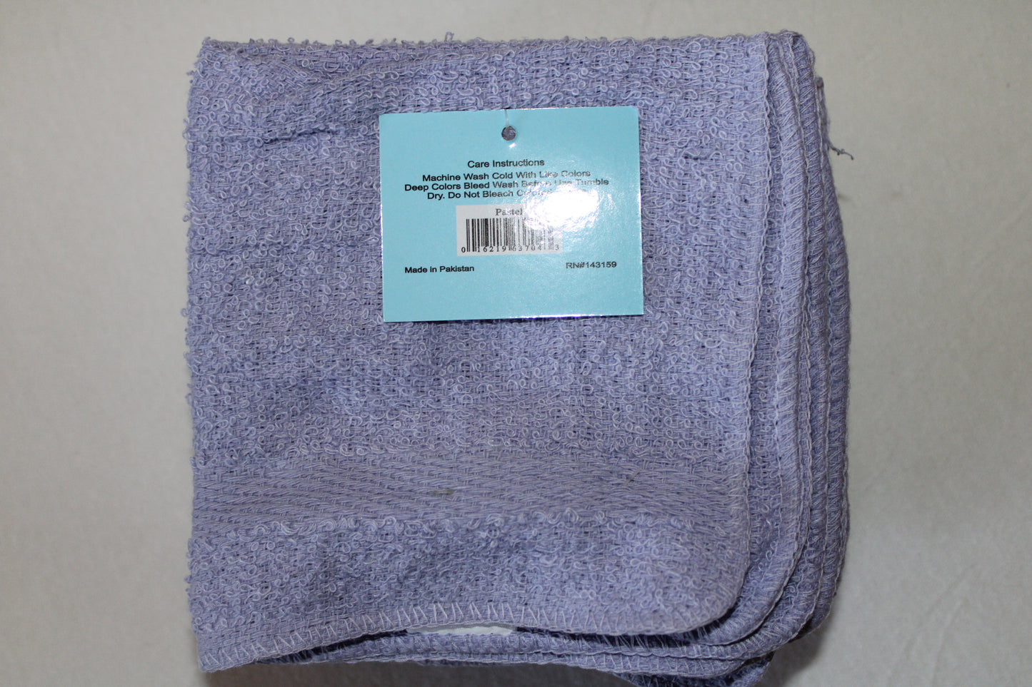 3 Pack Wash Clothes Pastel Colors 12”x12” 100% Cotton, Very Thick and Super Soft