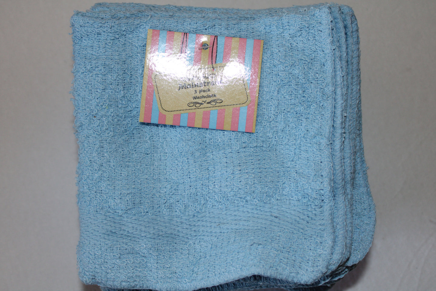 3 Pack Wash Clothes Pastel Colors 12”x12” 100% Cotton, Very Thick and Super Soft