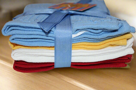 Washcloth 6 Pack 12"x12" White and Mix Colors Per 1 Pack 100% Cotton