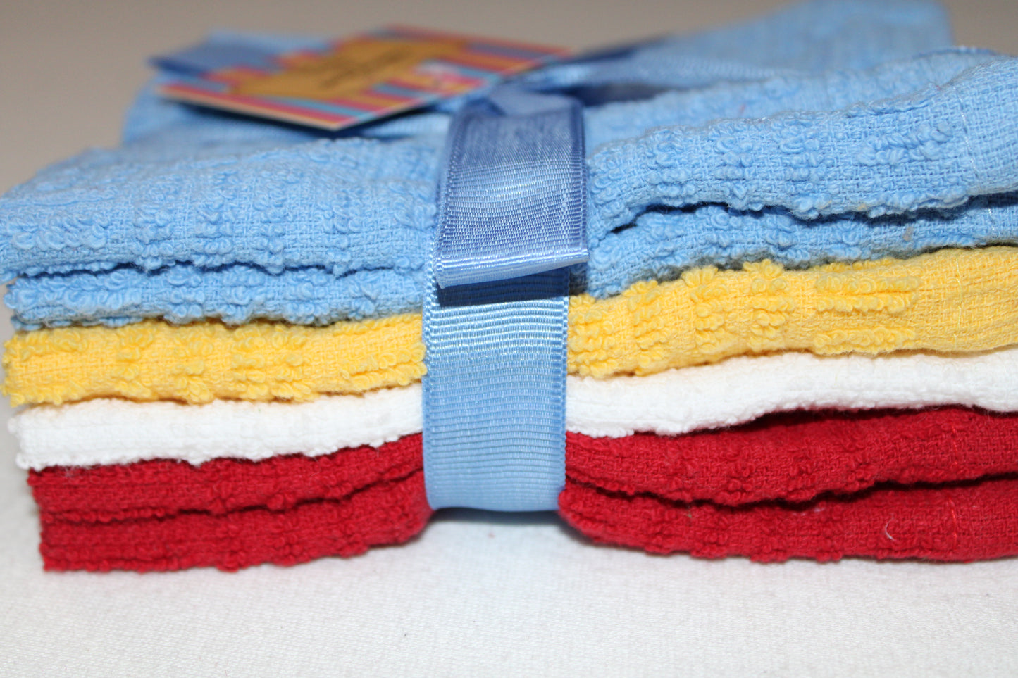 Washcloth 6 Pack 12"x12" White and Mix Colors Per 1 Pack 100% Cotton