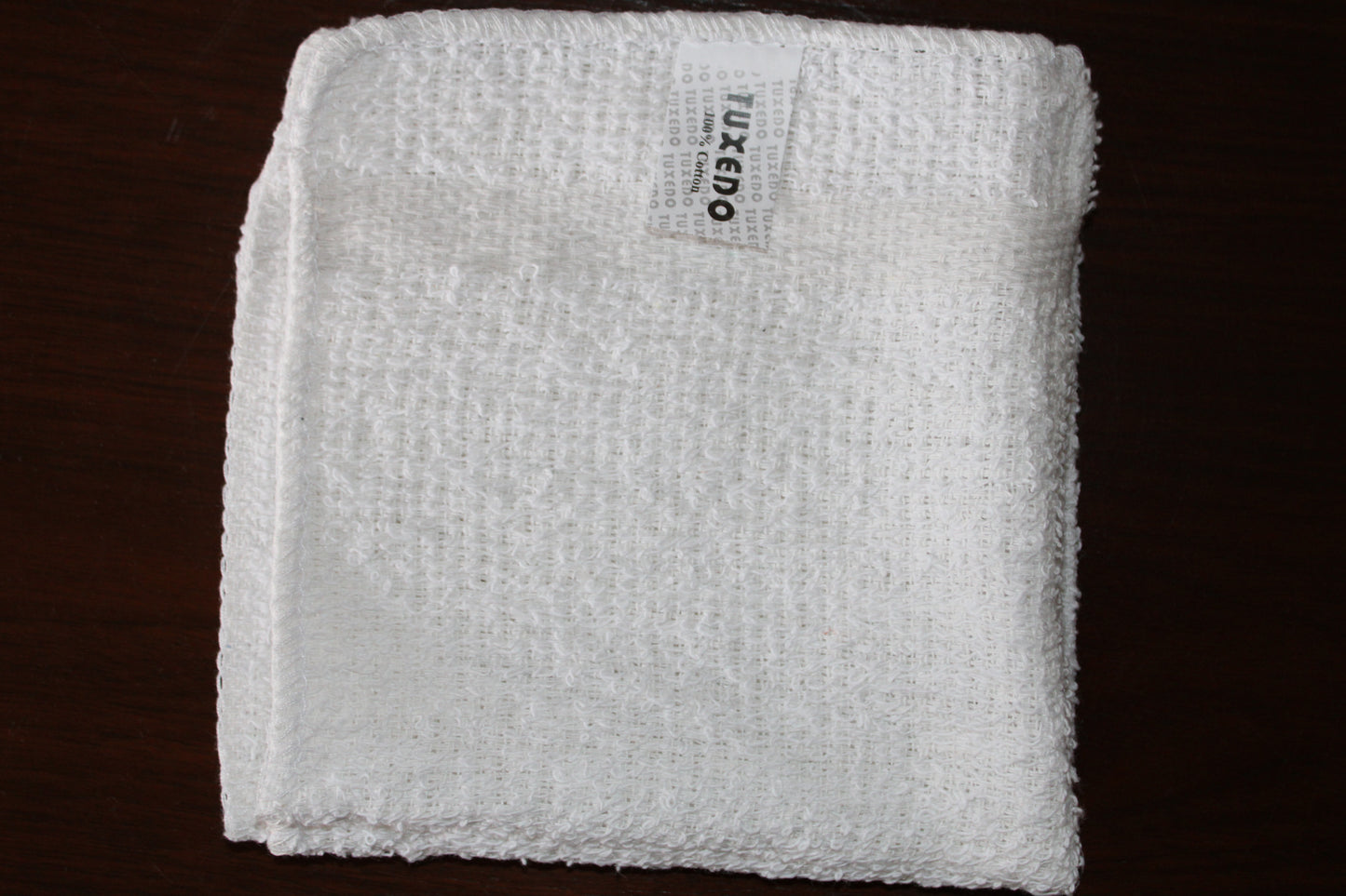 TUXEDO White Washcloth 8 Pack 100% Cotton ( Gift Pack)